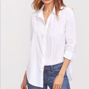 Solid Button Front Blouse